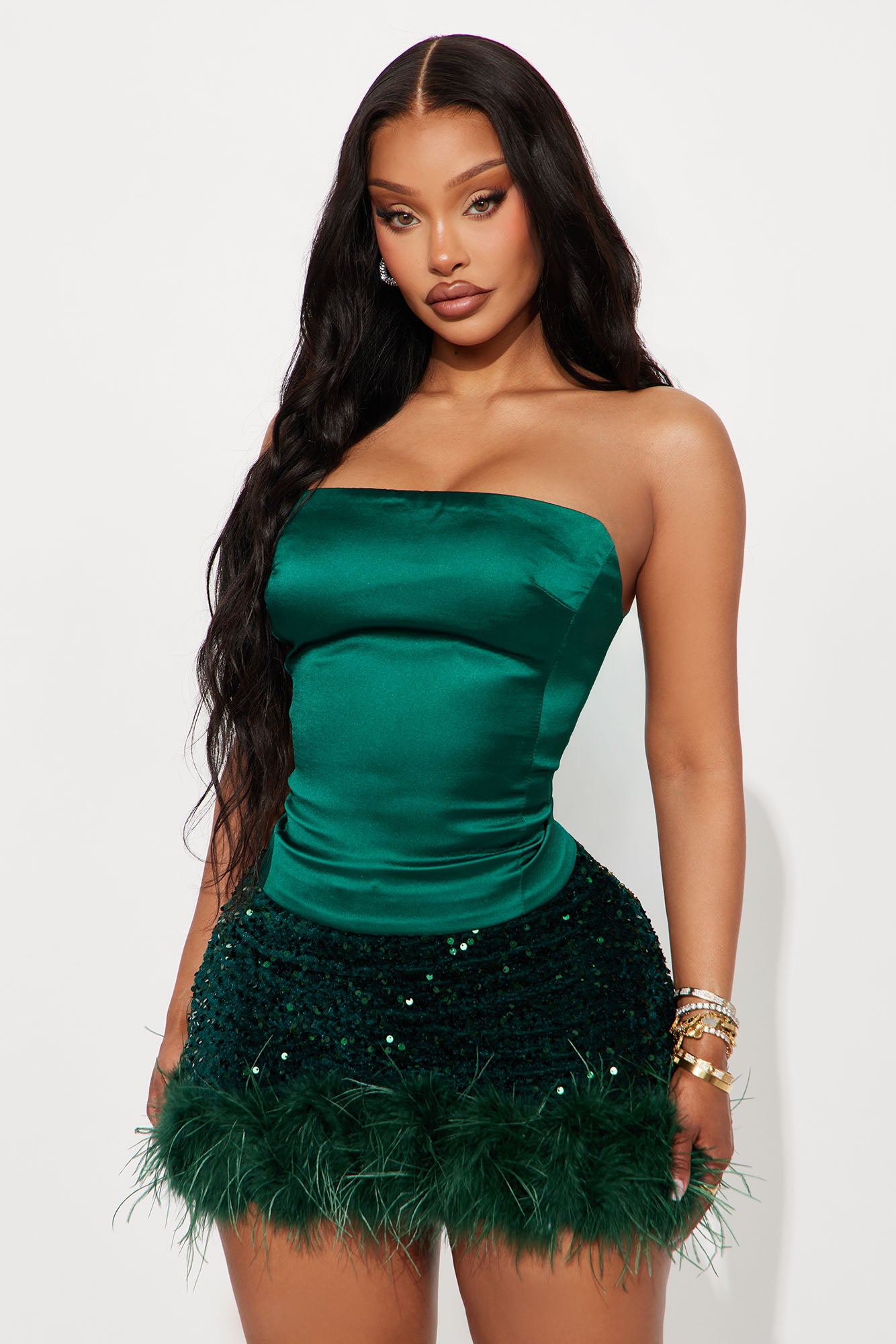 Satin Tube Top (Emerald)