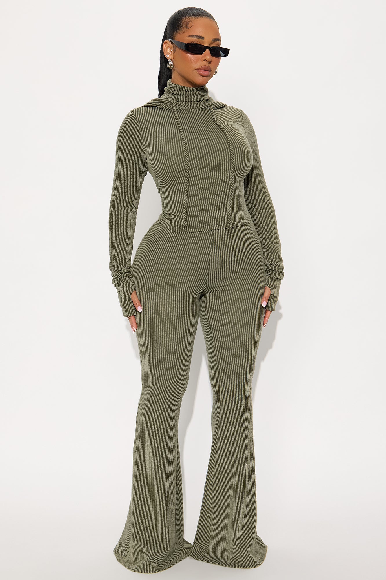 Hoodie Pant Set (Olive)