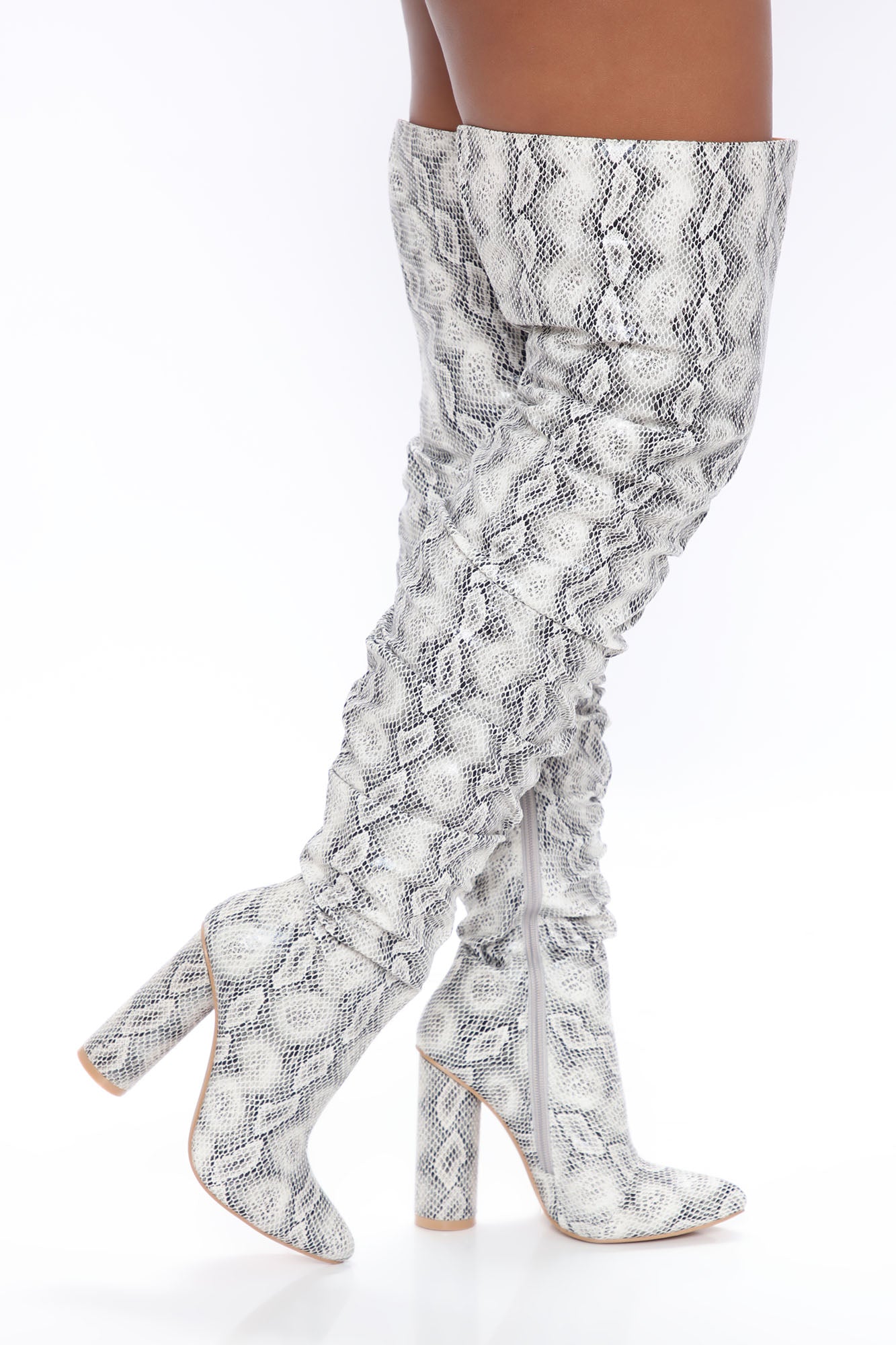 Not Playing Around Heeled Boots (Black/White) image 2