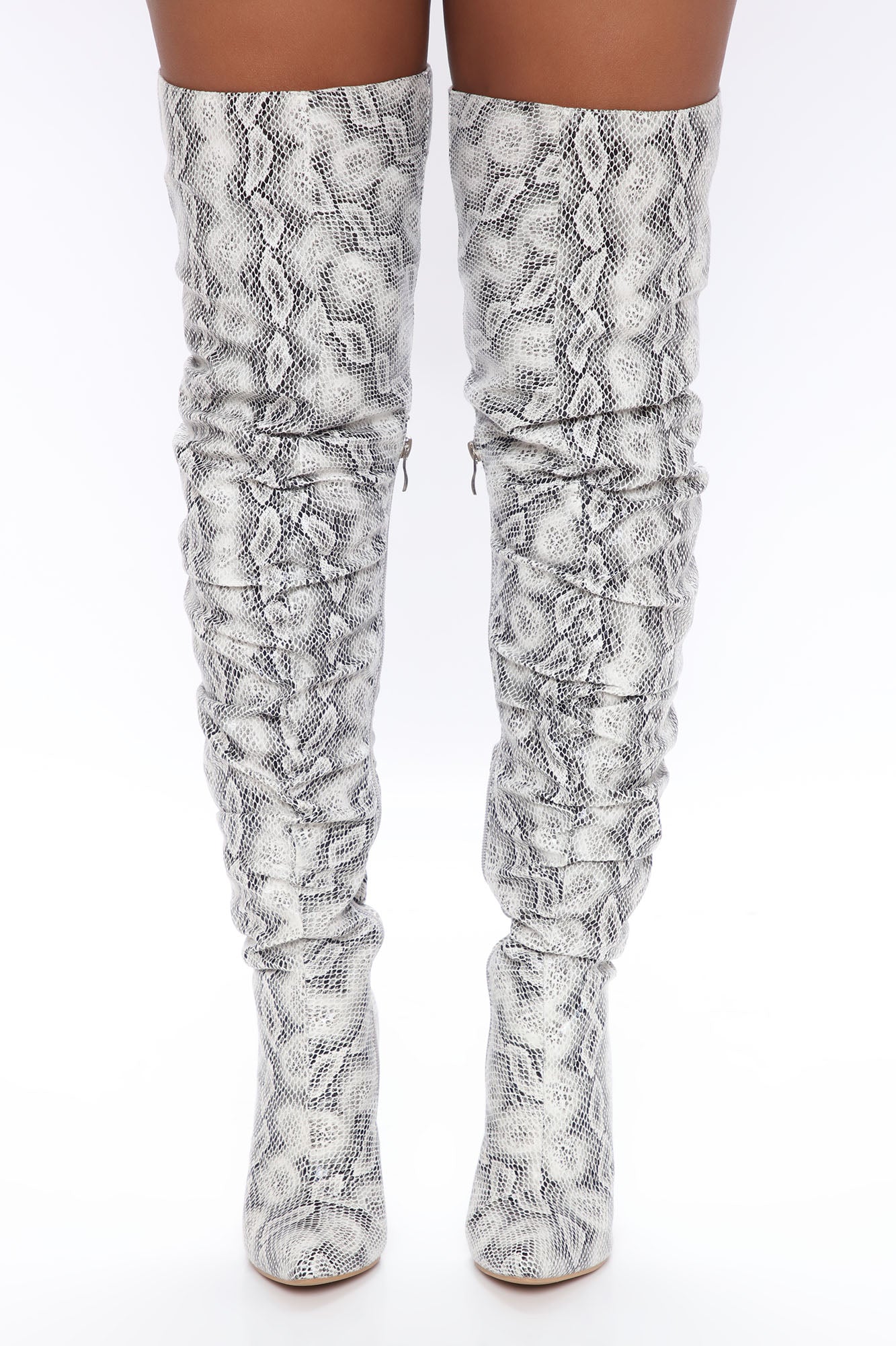 Not Playing Around Heeled Boots (Black/White) image 3
