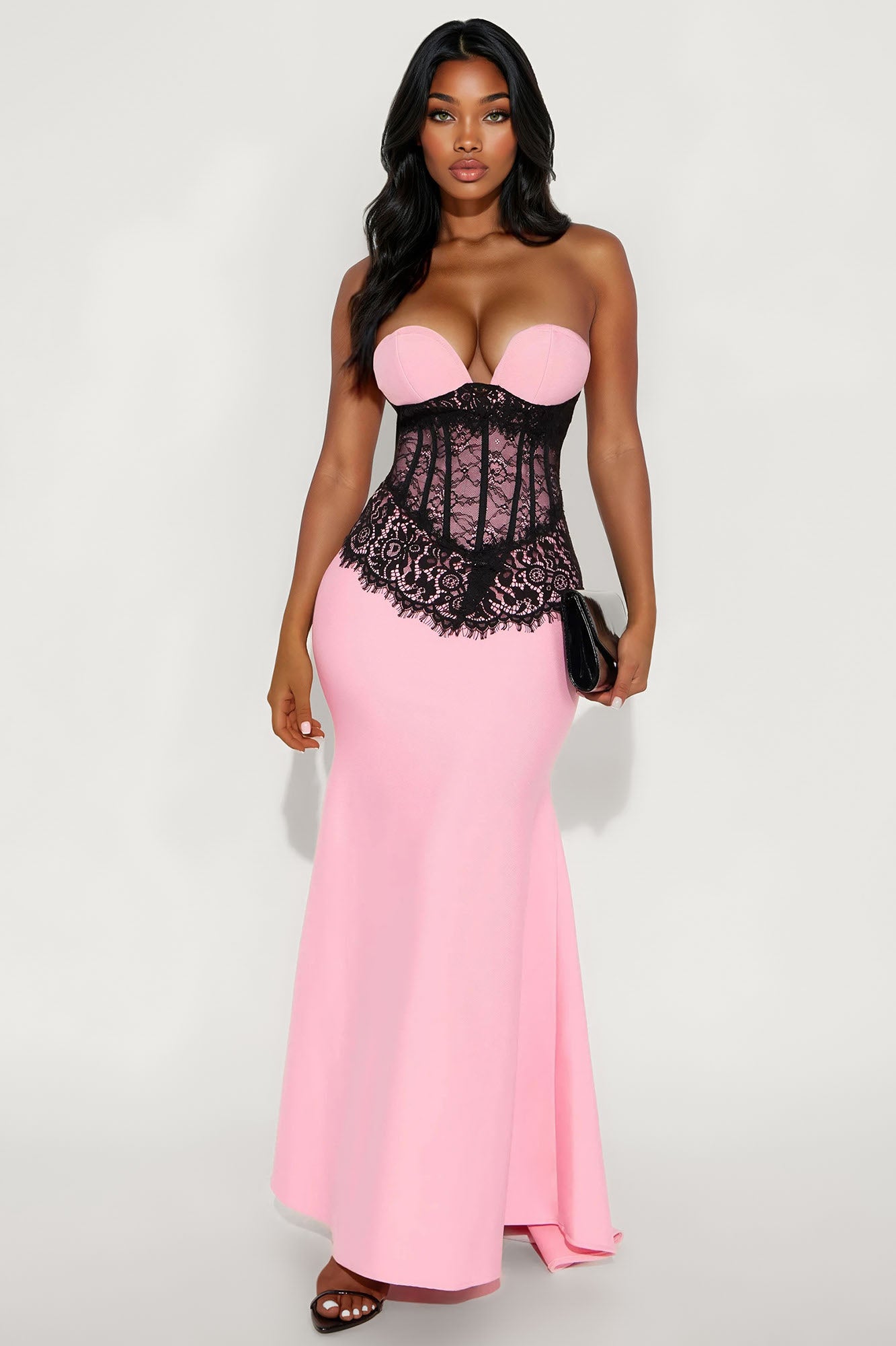 Bandage Maxi Gown (Pink)