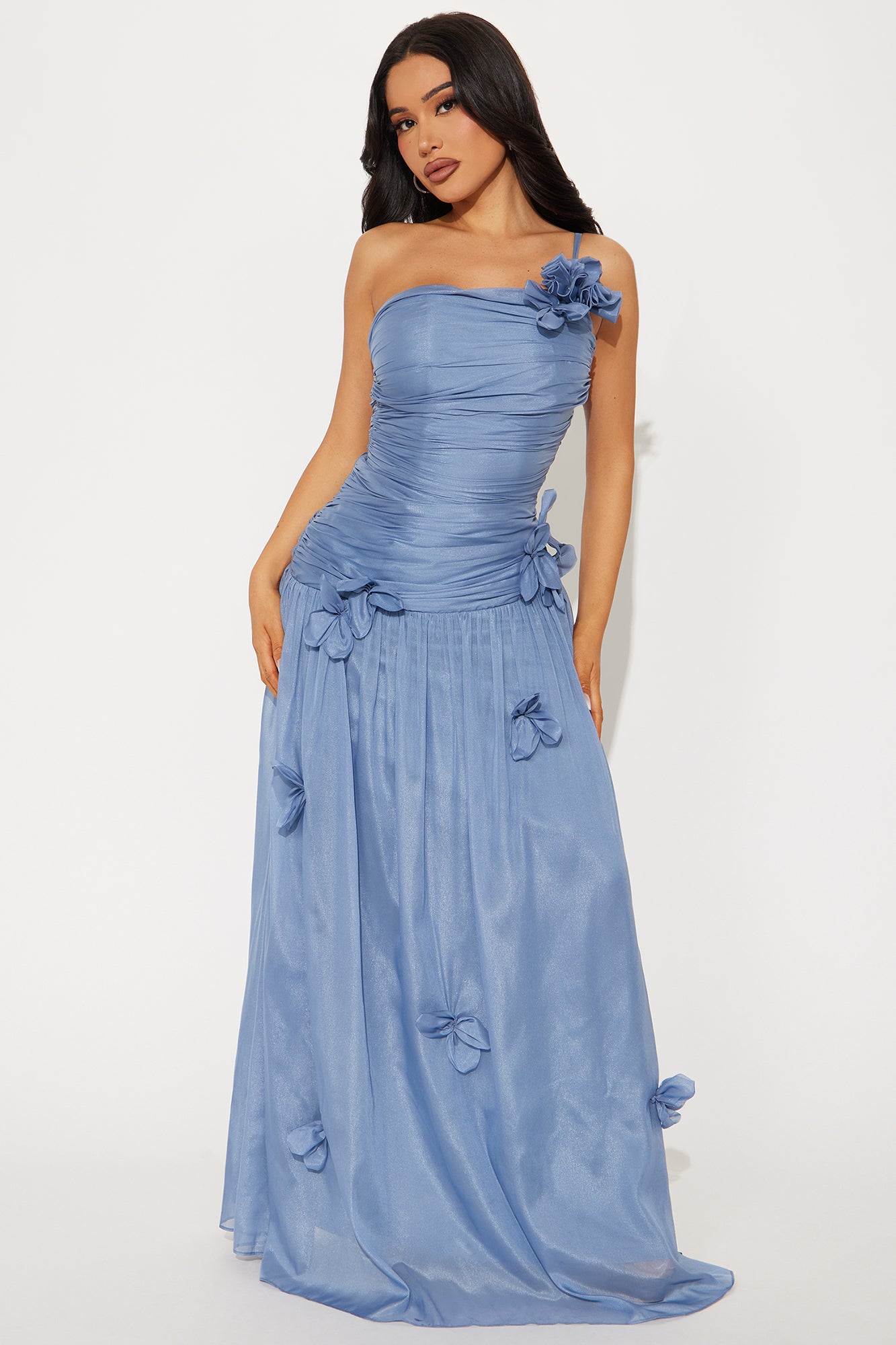 Amara Chiffon Gown (Light Blue)