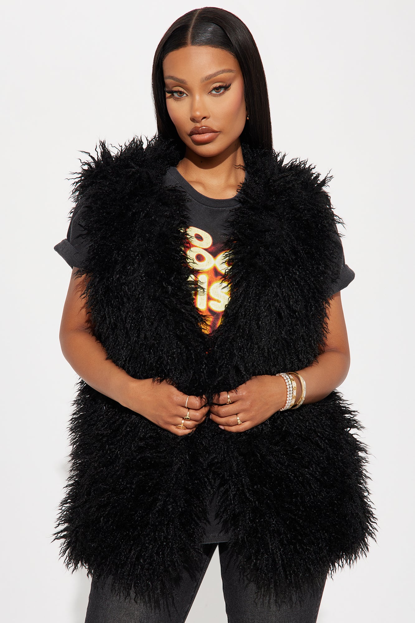 sydney faux fur vest