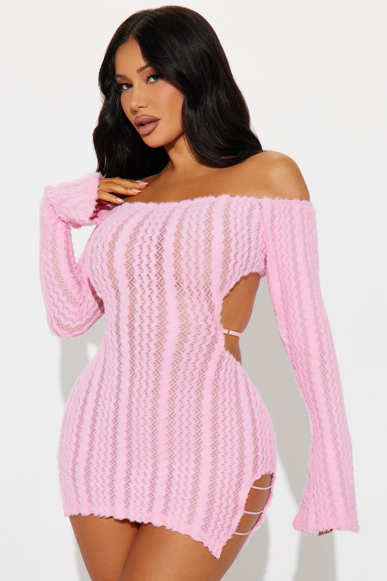 Sweater Micro Mini Dress (Pink)
