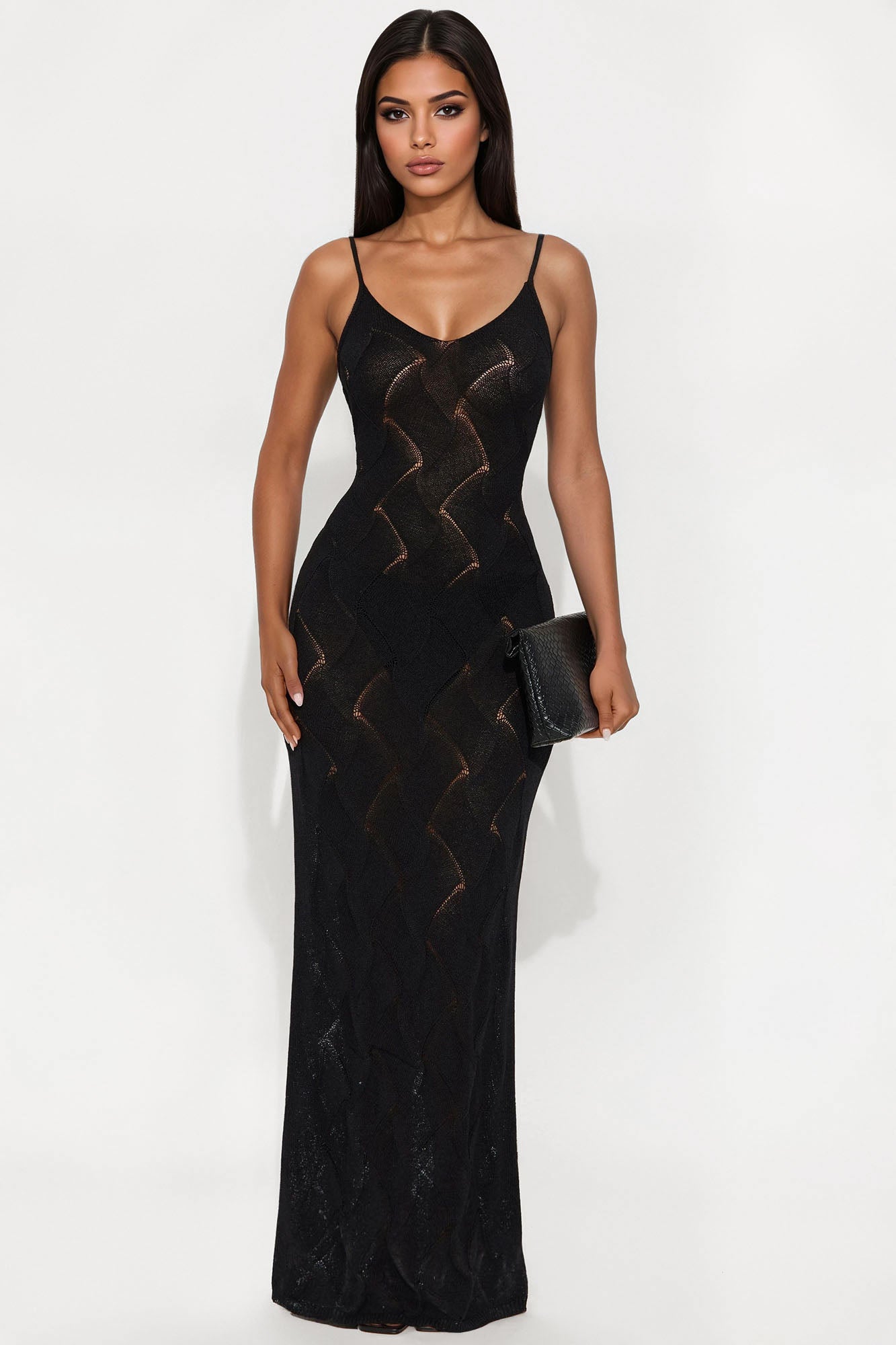 carolyn crochet maxi dress