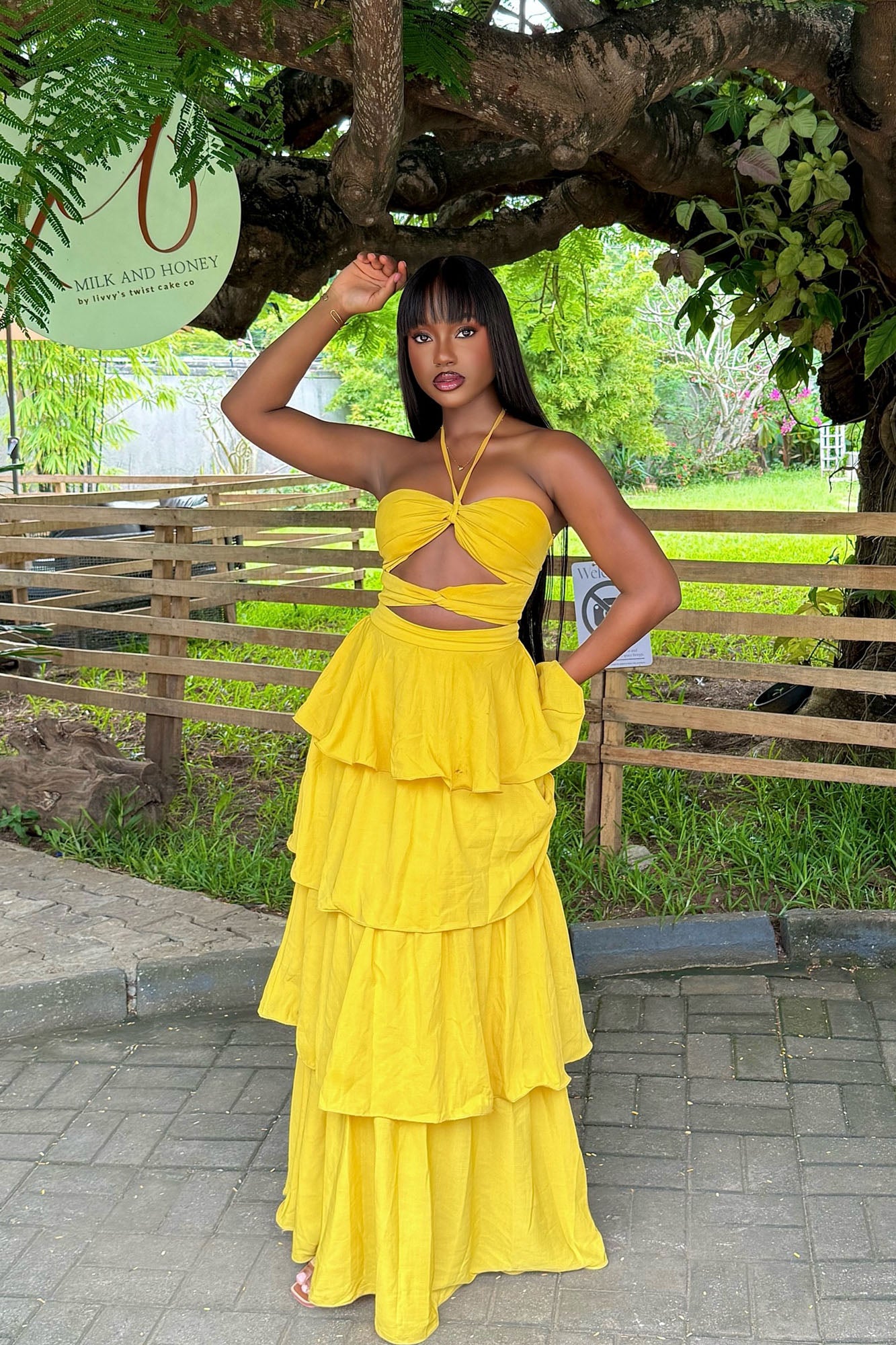 harper tiered maxi dress