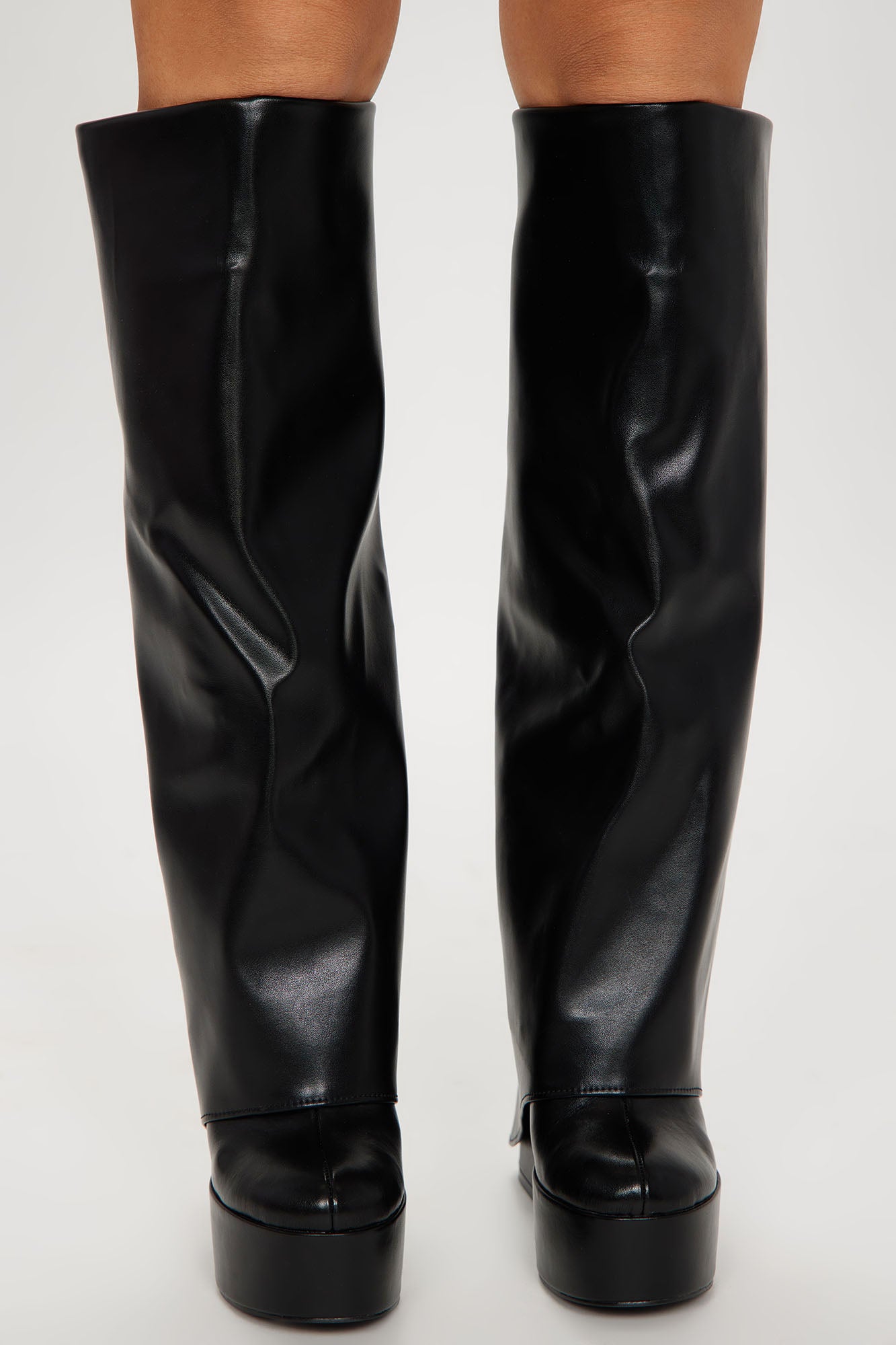 Malia Platform Overlay Boots (Black) image 2