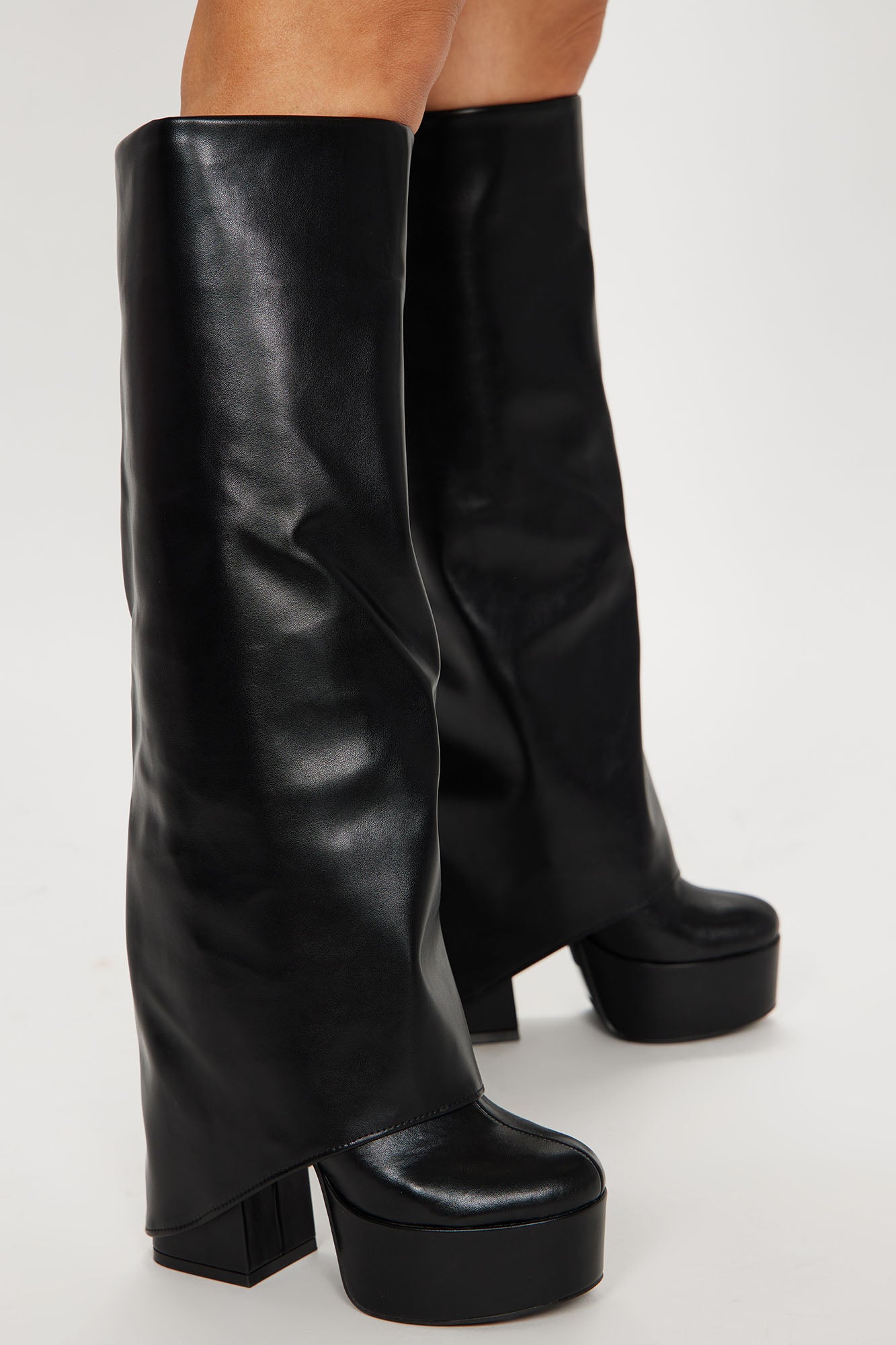 Malia Platform Overlay Boots (Black) image 3