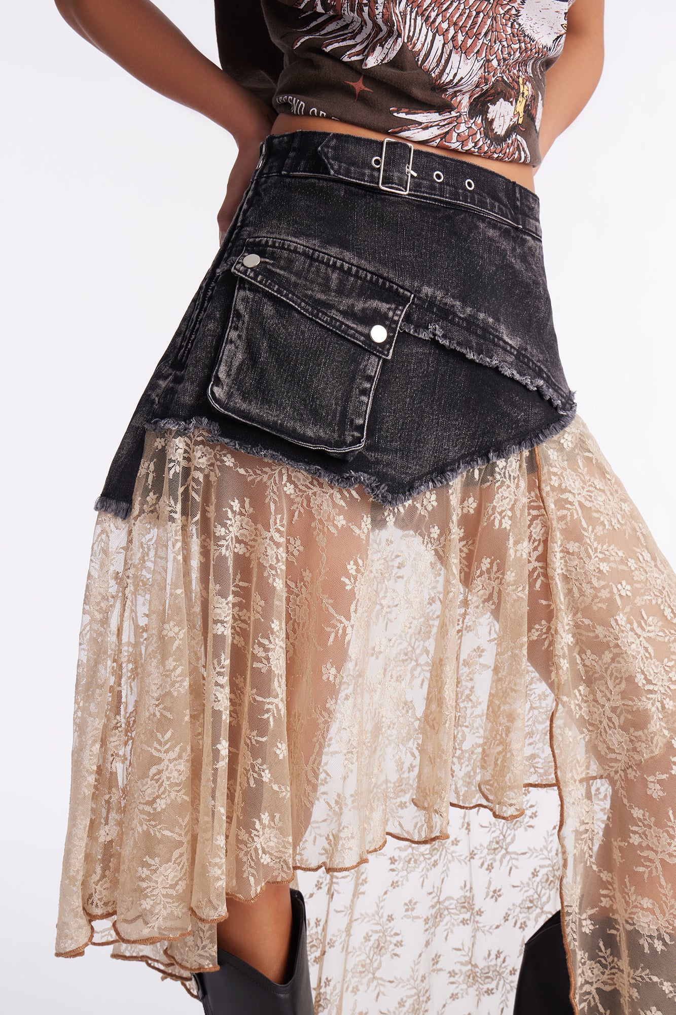 Mini Skirt (Black/combo) image 3
