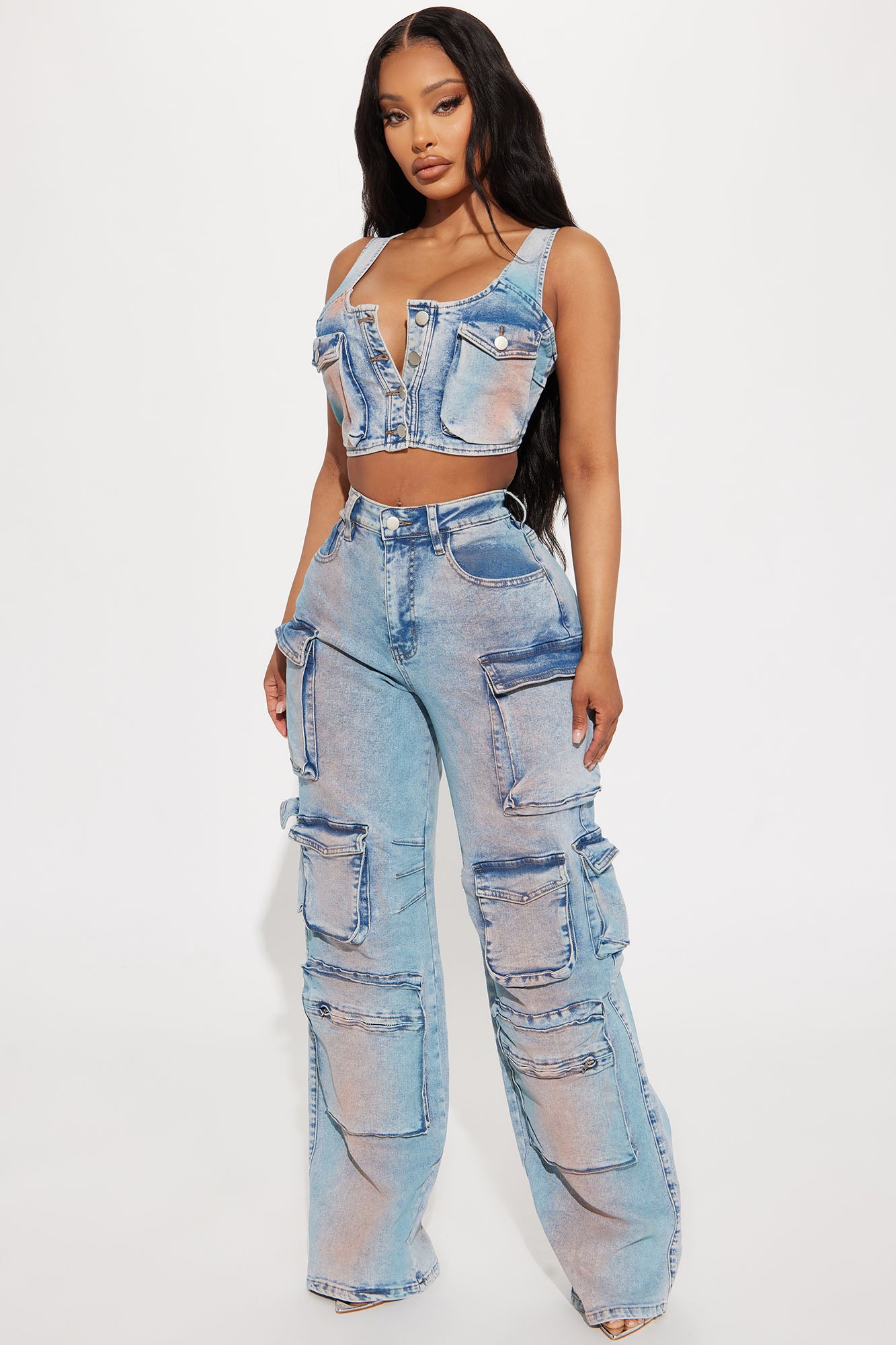 Pant Set (Acid Wash Denim)