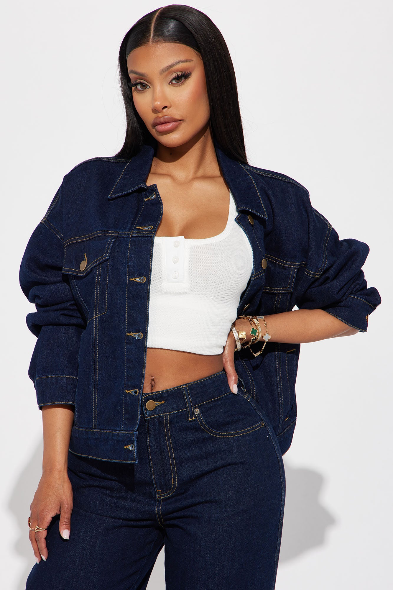 Denim Trucker Jacket (Dark Wash)