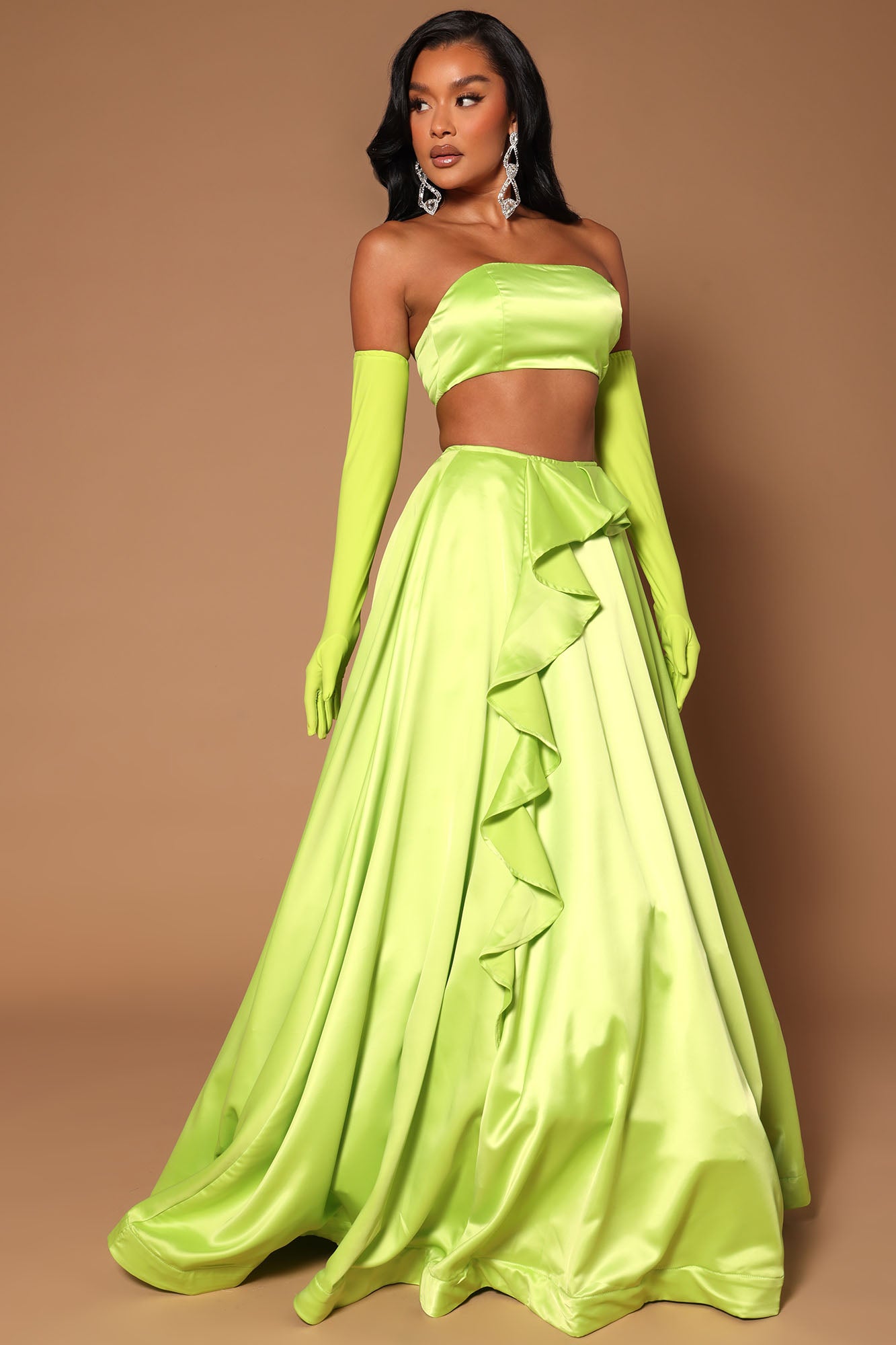 Maxi Skirt Set (Green)