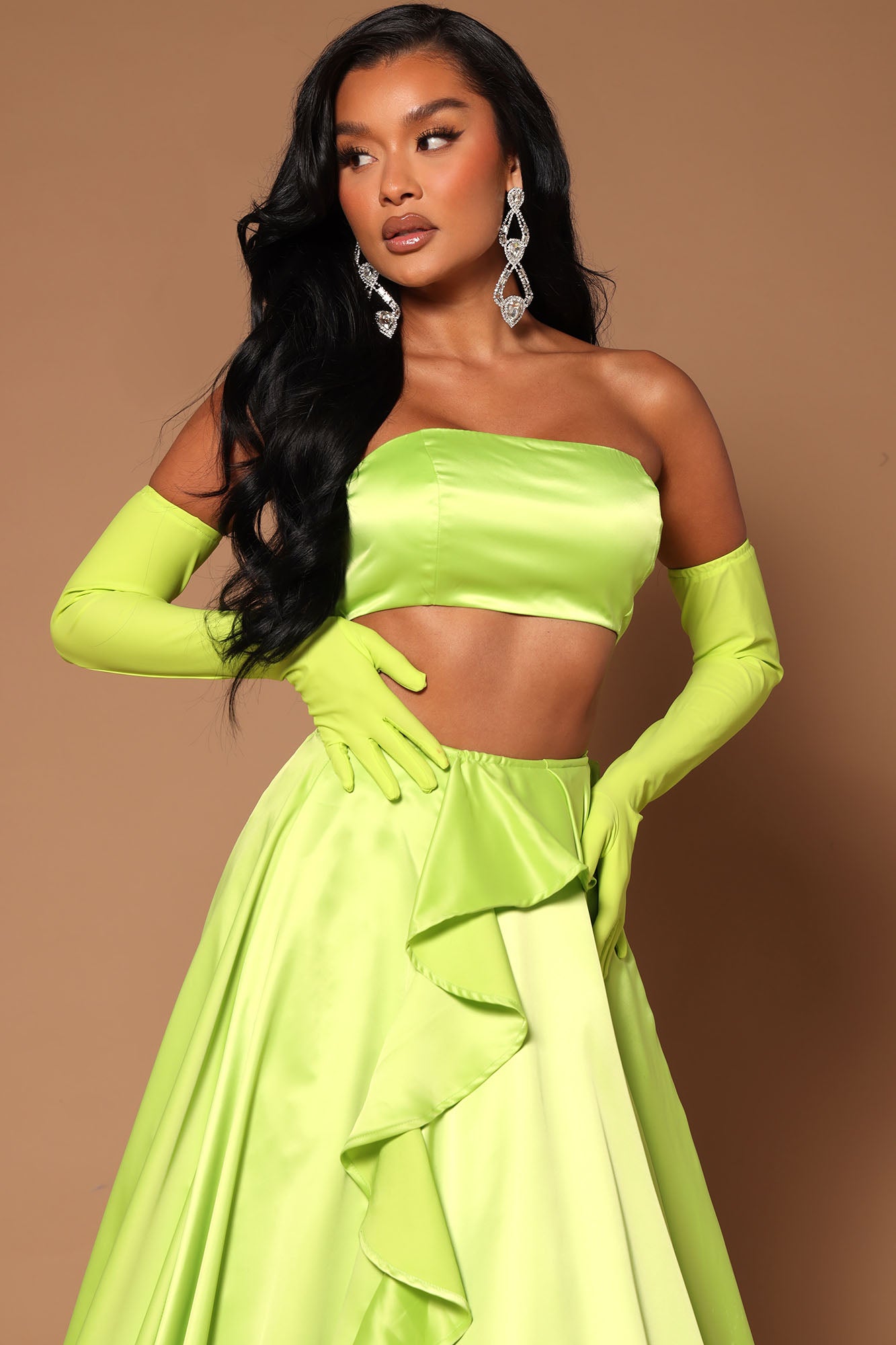 Maxi Skirt Set (Green) image 2