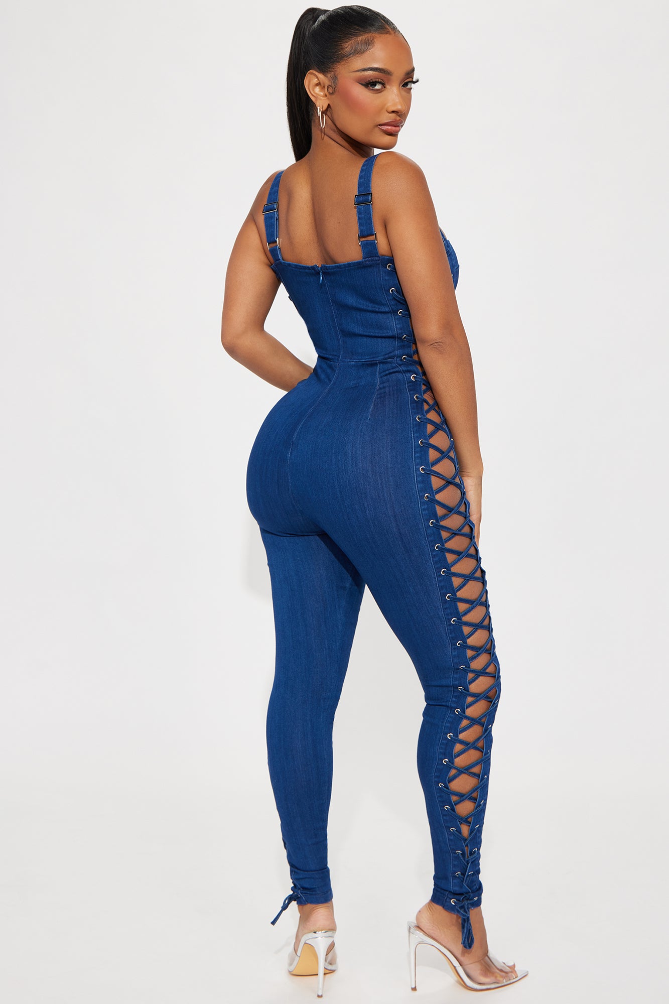Denim Jumpsuit (Dark Wash) image 3