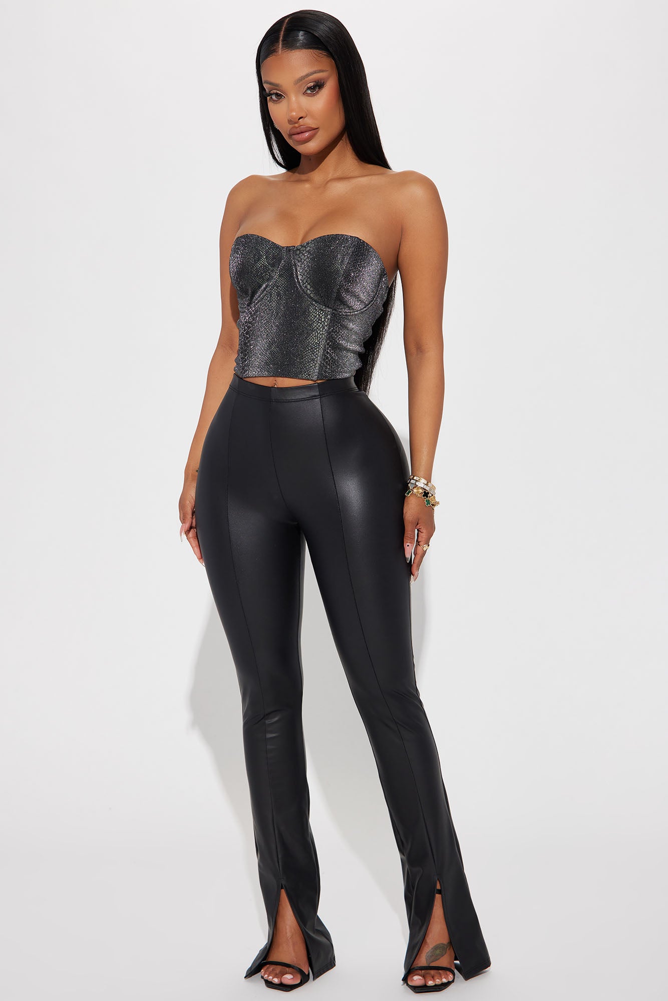 Bottoms Up Split Hem Legging (Black)