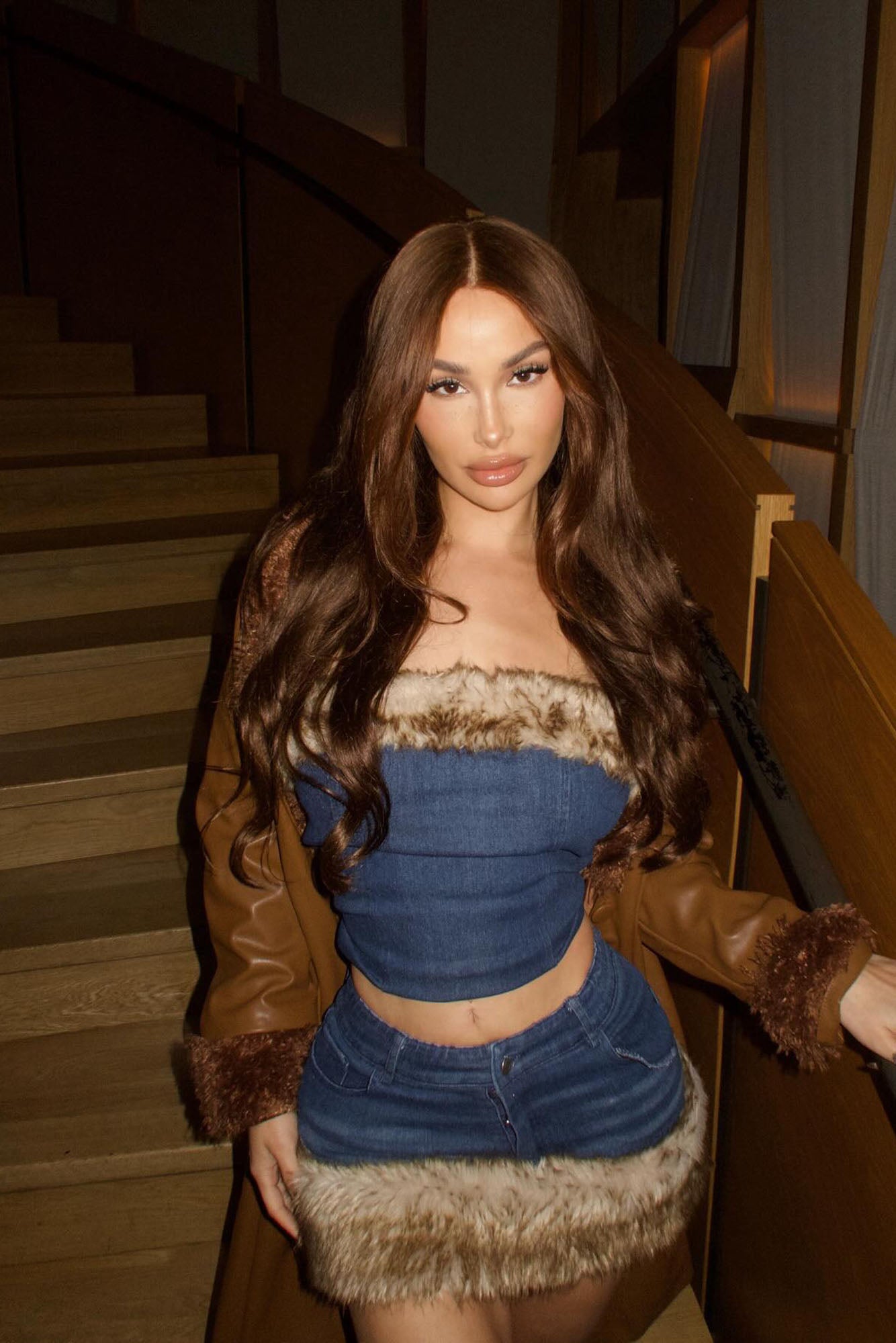 Denim Corset Top (Dark Wash)