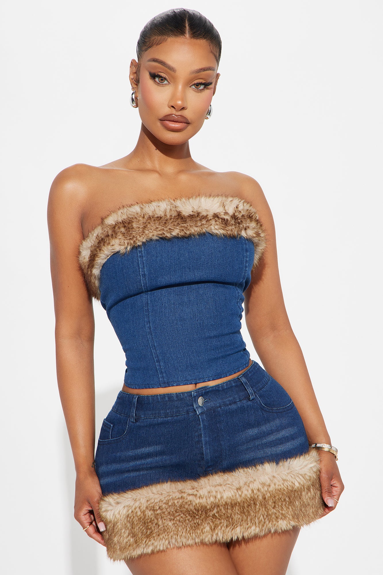 Denim Corset Top (Dark Wash) image 2
