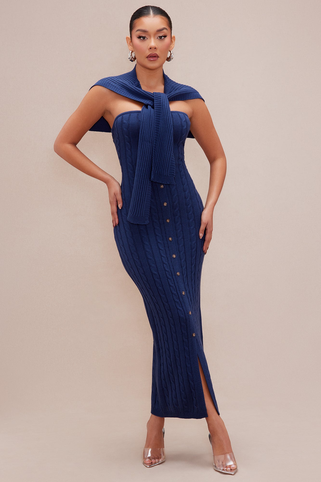 Sweater Maxi Dress (Navy)
