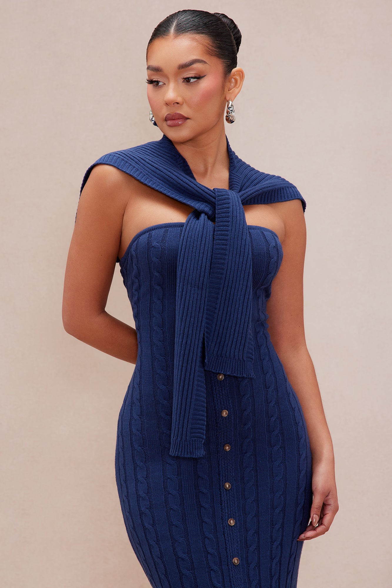 Sweater Maxi Dress (Navy) image 2