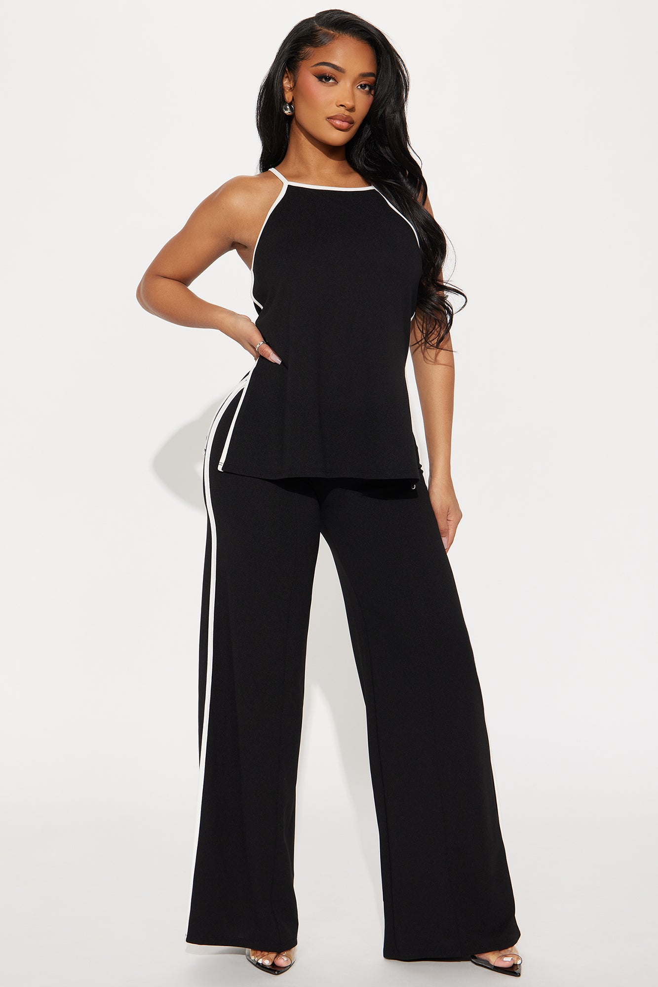 Pant Set (Black/White)
