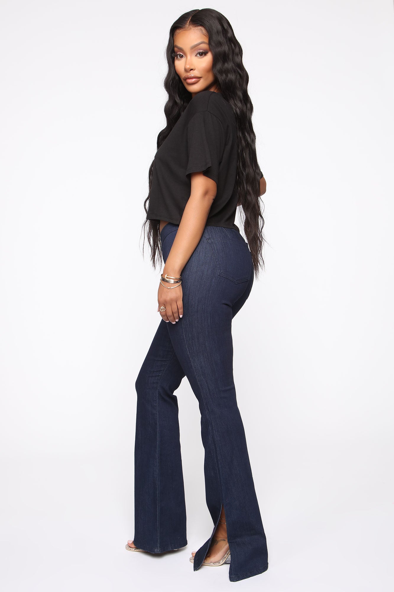 Leslie Cropped Tee (Black) image 4