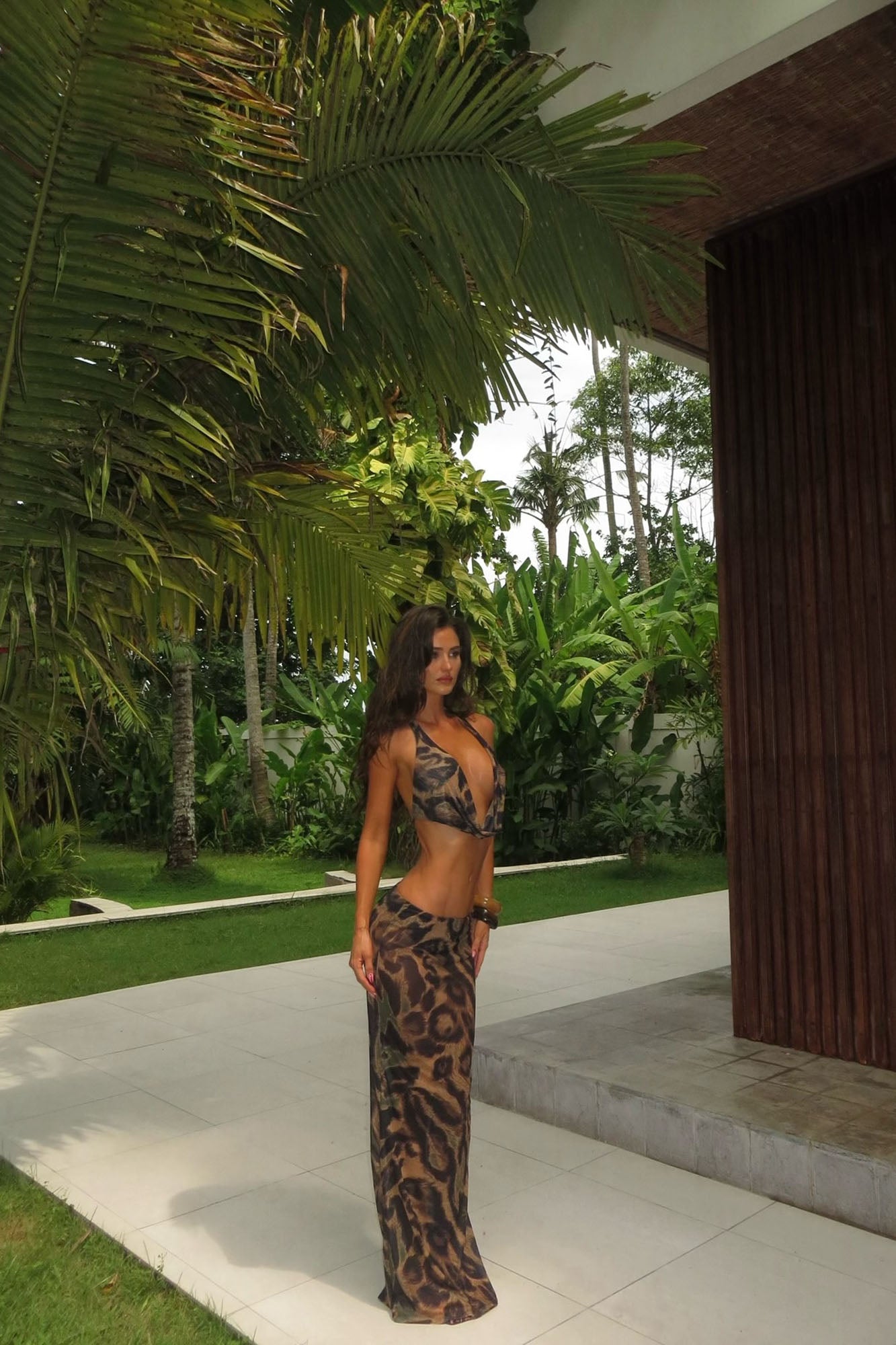 Mesh Skirt Set (Leopard) image 2