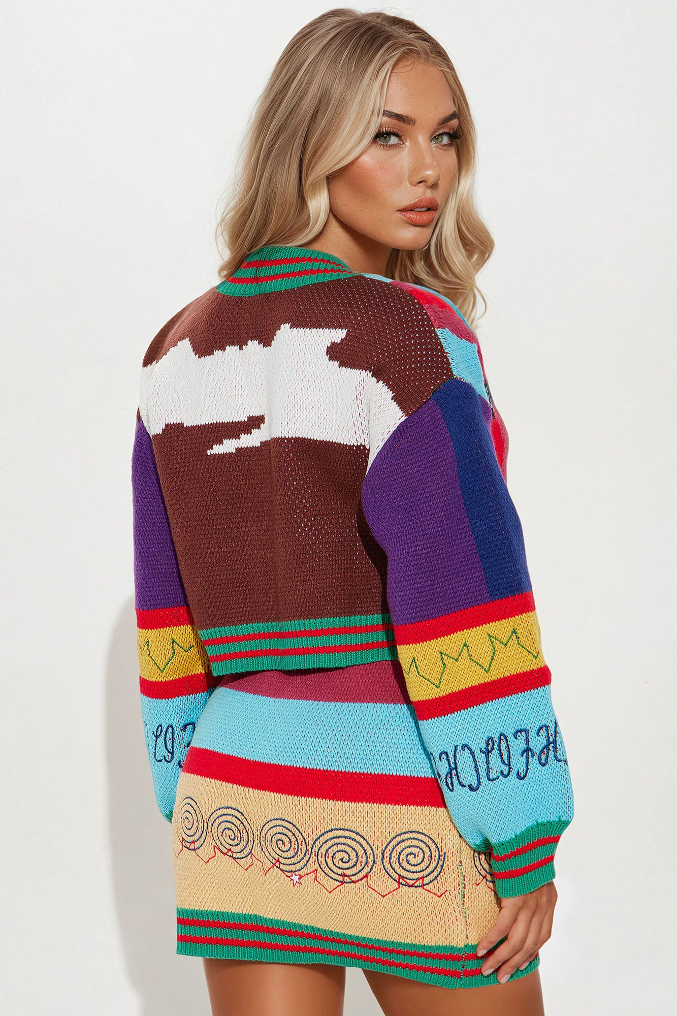 Sweater Mini Skirt Set (Multi Color) image 4