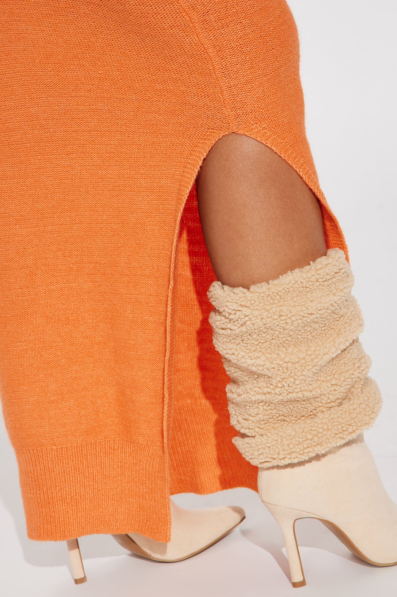 Sweater Maxi Dress (Orange/combo) image 3
