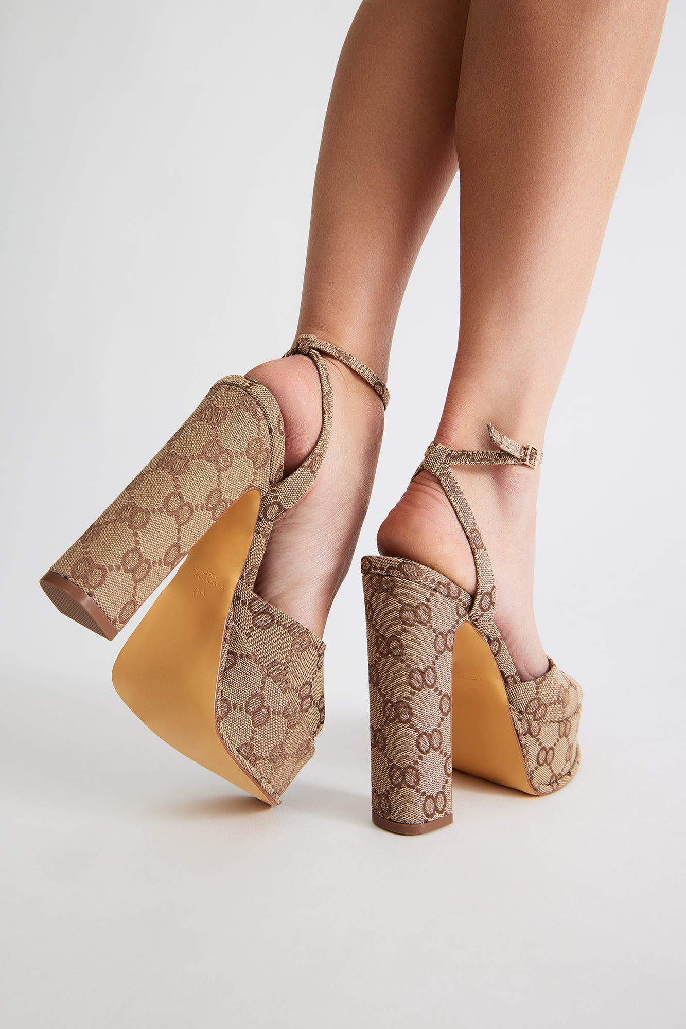 Prosecco Ultra Platform Heels (Brown/combo) image 4