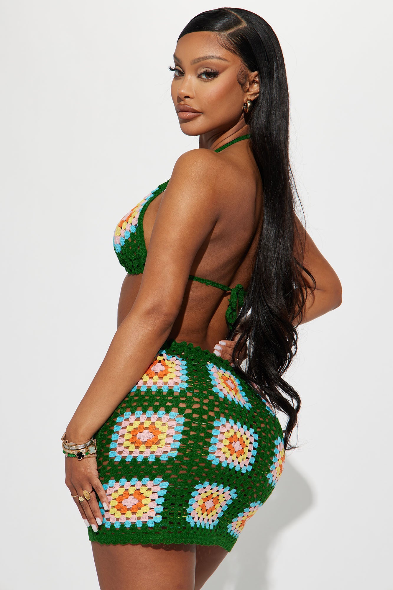 Skirt Set (Green/combo) image 3