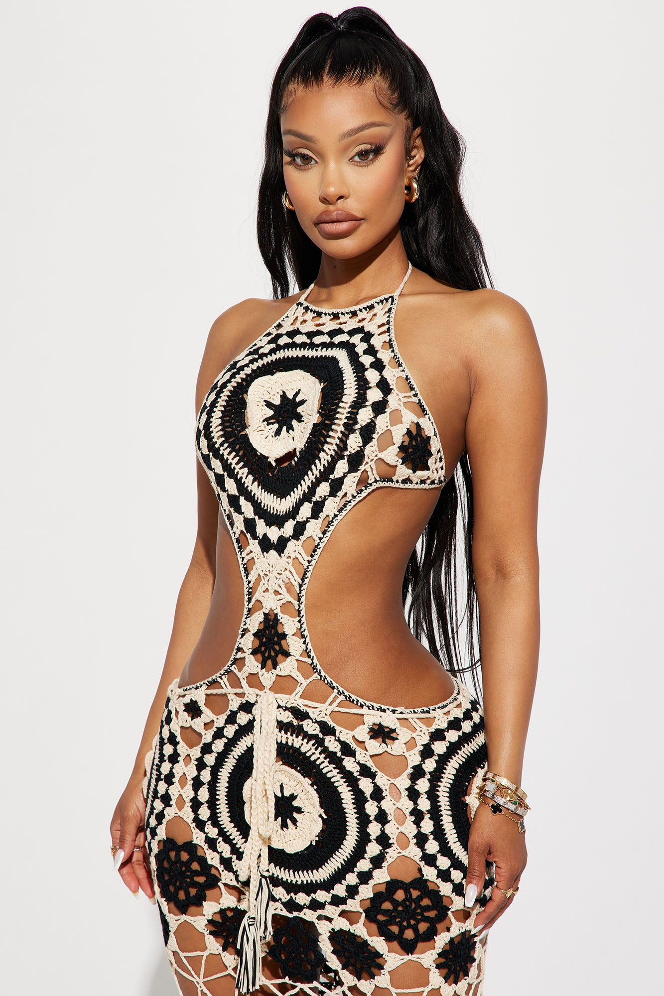 Maxi Dress (Cream/combo) image 3
