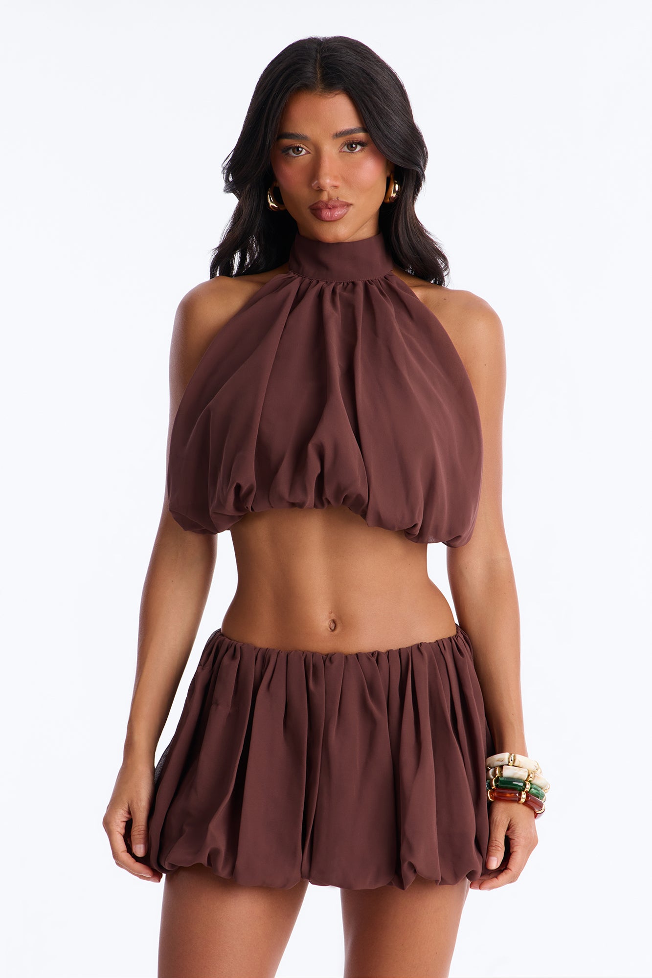 Mini Skirt Set (Brown) image 2