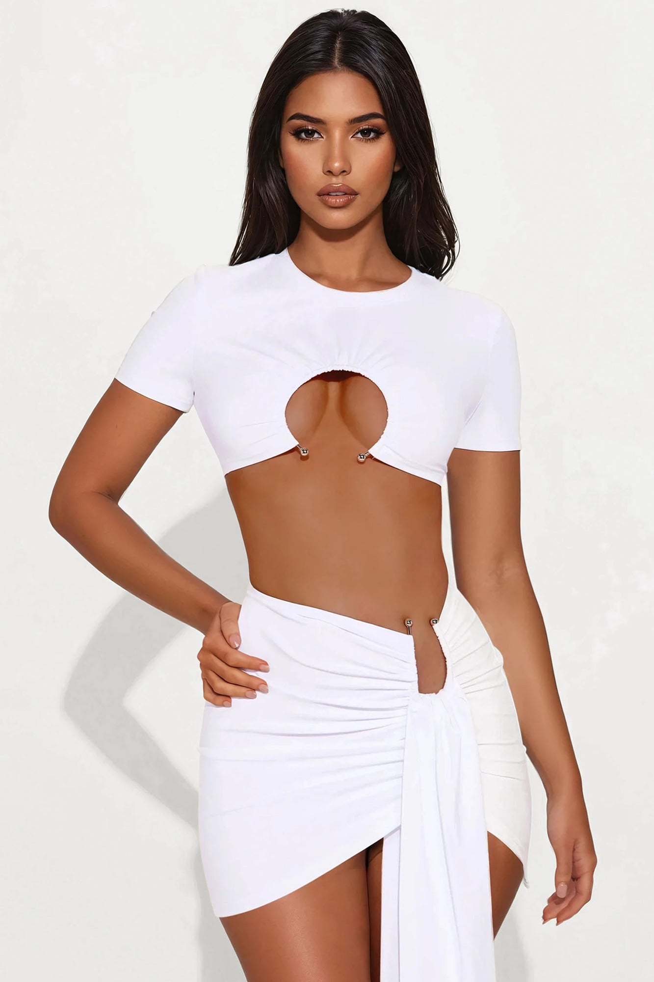 Mini Skirt Set (White) image 3