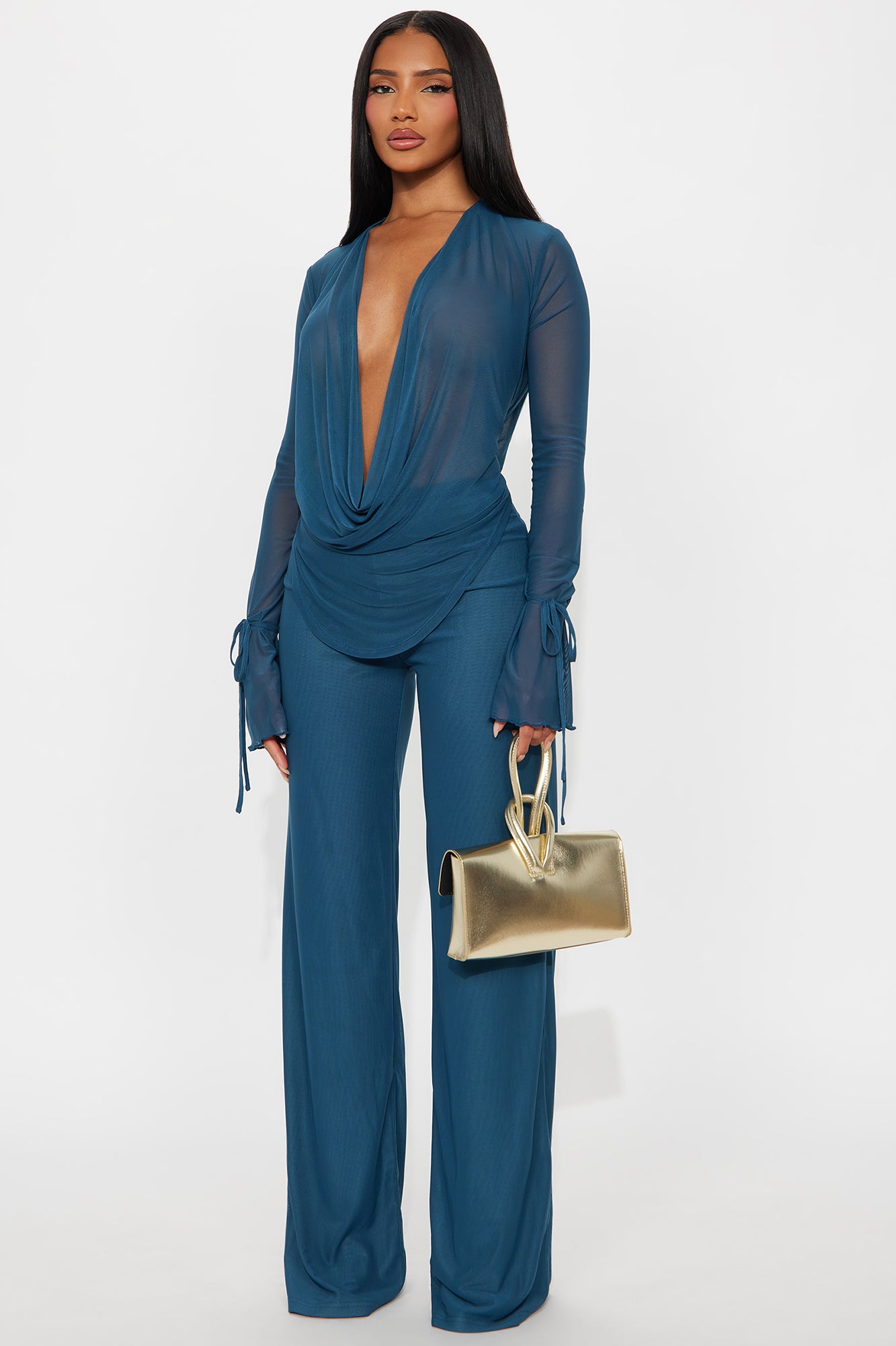 Mesh Pant Set (Teal)